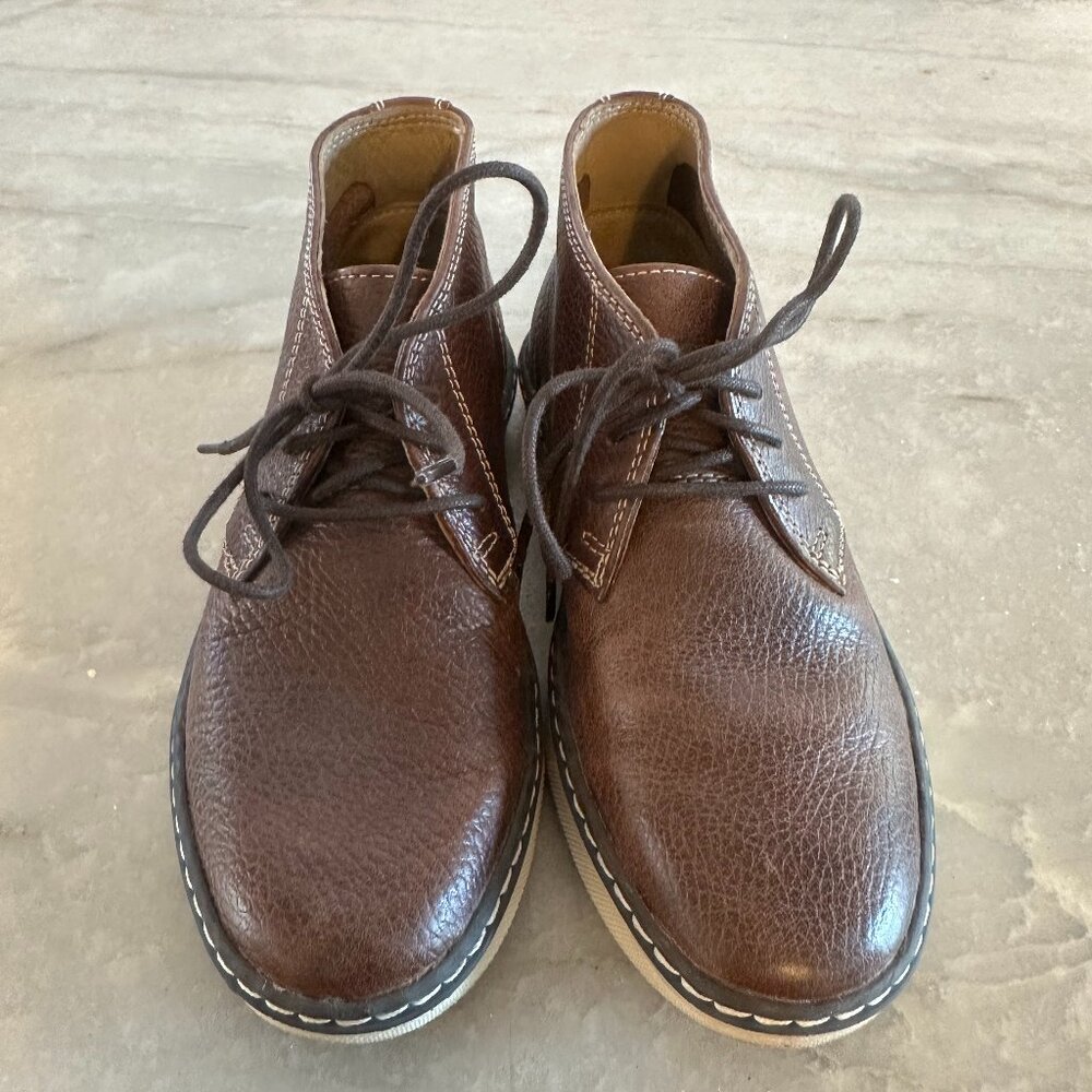 Johnston and Murphy Boys Brown Leather Shoes - Size 13 Little Boys